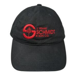 J. Frank Schmidt & Son Co. Slideback Baseball Cap Black One Size 6 Panel Ivory